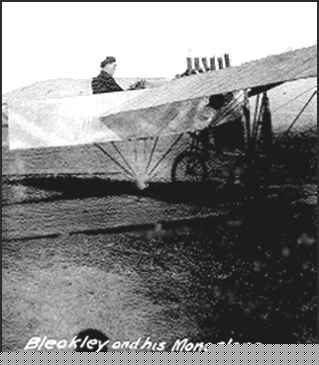 Bleakley and his Monoplane